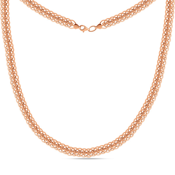 Широкое золотое колье без камней (арт. 352397) – изображение 1