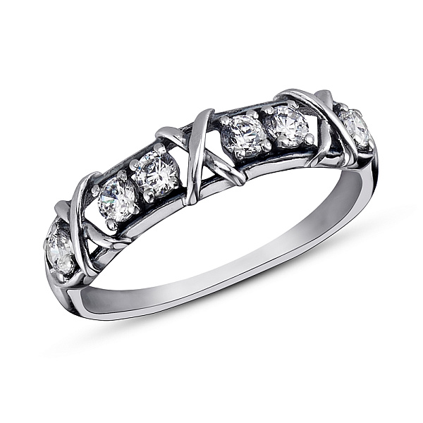 Серебряное кольцо с фианитами (арт. 7901/2111954) – изображение 1