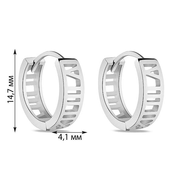 Серебряные серьги-кольца (арт. 7502/4648/15) – изображение 2
