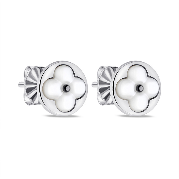 Серебряные серьги Клевер (арт. 7518/5093п) – изображение 1