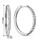 Сережки-кільця з білого золота з діамантами (арт. С341528030б) – зображення 2