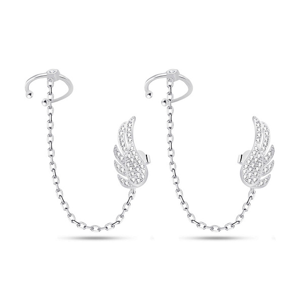 Серьги из серебра с фианитами (арт. 7518/С2Ф/1417) – изображение 1
