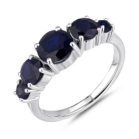 Срібна каблучка з сапфірами (арт. 7501/2089117Спс)
