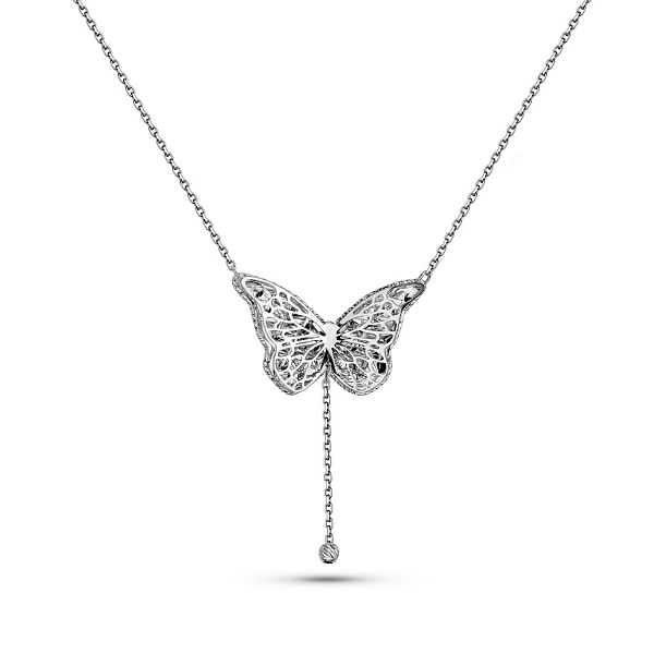 Колье из белого золота Бабочка Francelli (арт. 361428б) – изображение 1