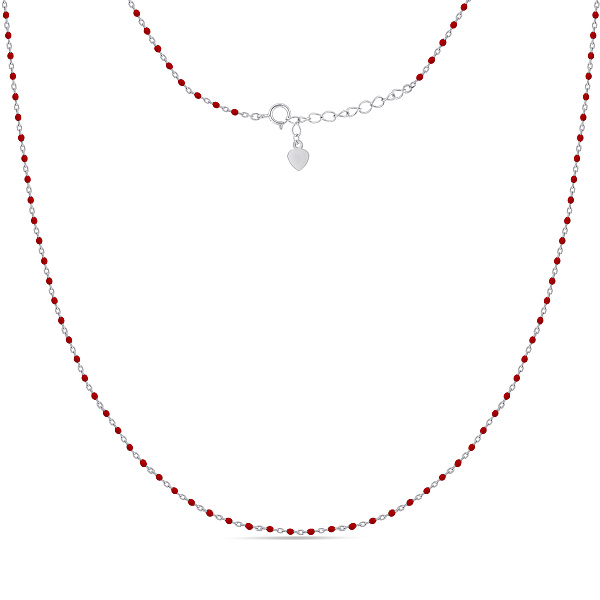 Серебряное регулируемое колье-бусинки без камней (арт. 7507/2511ек) – изображение 2