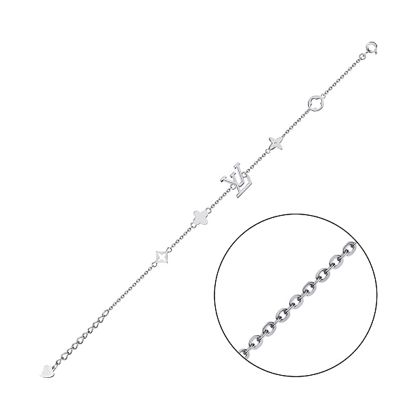 Серебряный браслет с клевером (арт. 7509/3128) – изображение 1