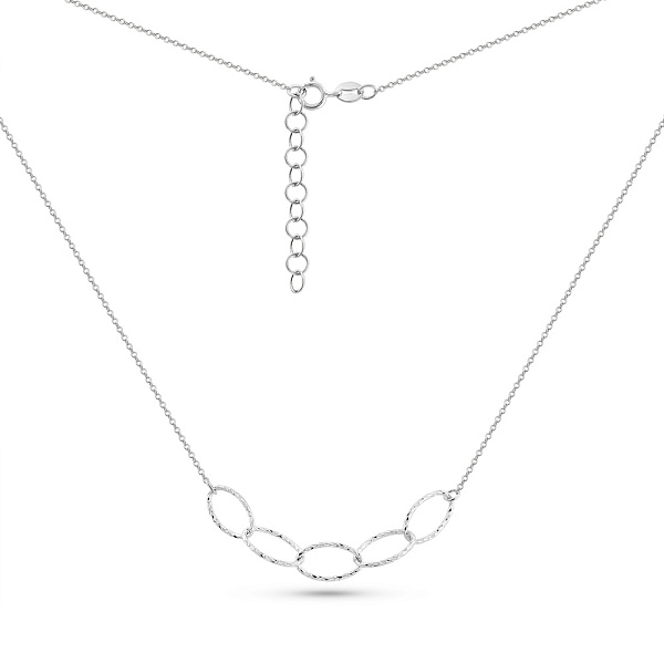 Колье из белого золота Звенья (арт. 352809б) – изображение 2