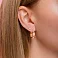 Серьги-кольца из красного золота с фианитами (арт. 1091462) – изображение 2
