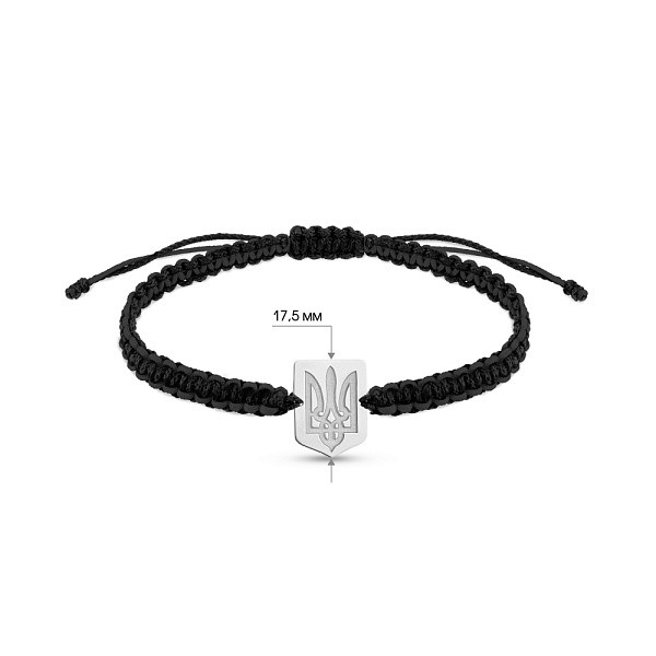 Браслет на нити с серебряной вставкой (арт. Х340075ч) – изображение 5