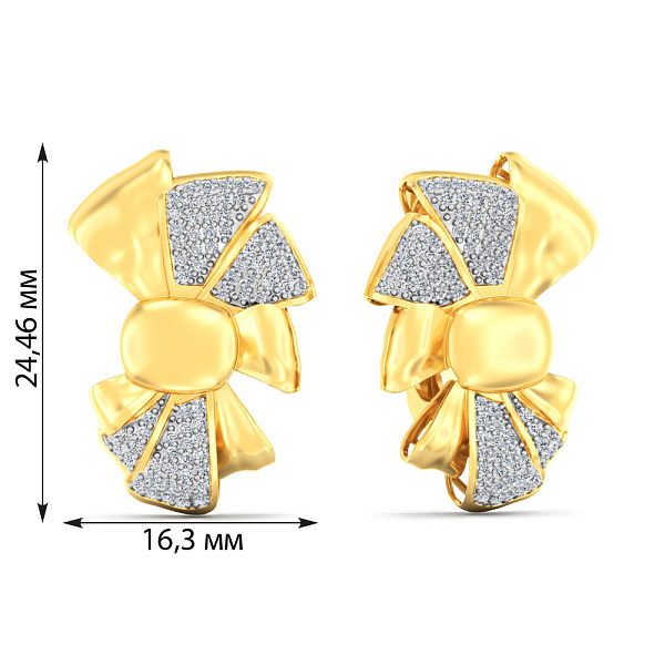 Серьги из желтого золота Francelli (арт. С111361050ж) – изображение 7