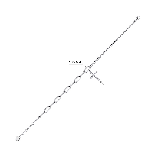 Браслет из серебра с фианитами (арт. 7509/4581) – изображение 2
