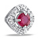 Серебряный кулон с рубином и фианитами (арт. 7503/2187875Р) – изображение 1