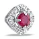 Серебряный кулон с рубином и фианитами (арт. 7503/2187875Р) – изображение 1