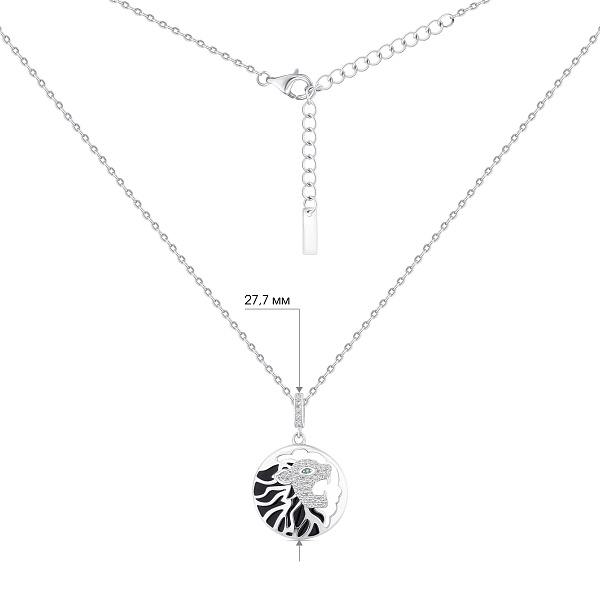 Серебряное колье с альпинитом (арт. 7507/2368аз) – изображение 3
