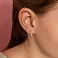 Серьги из красного золота с фианитами (арт. 1101113) – изображение 2
