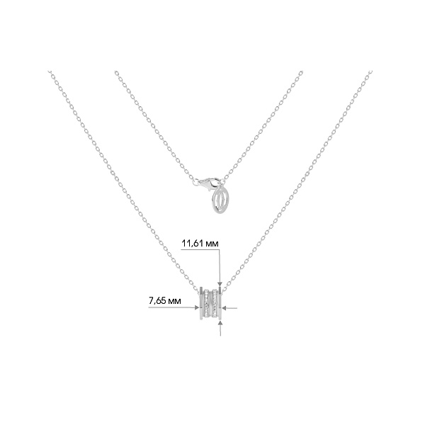 Серебряное колье с фианитами (арт. 7507/980) – изображение 3
