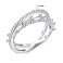 Серебряное двойное кольцо с фианитами (арт. 7501/8442) – изображение 2