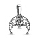 Серебряная подвеска Лунница без камней (арт. 7903/3268-ч) – изображение 1