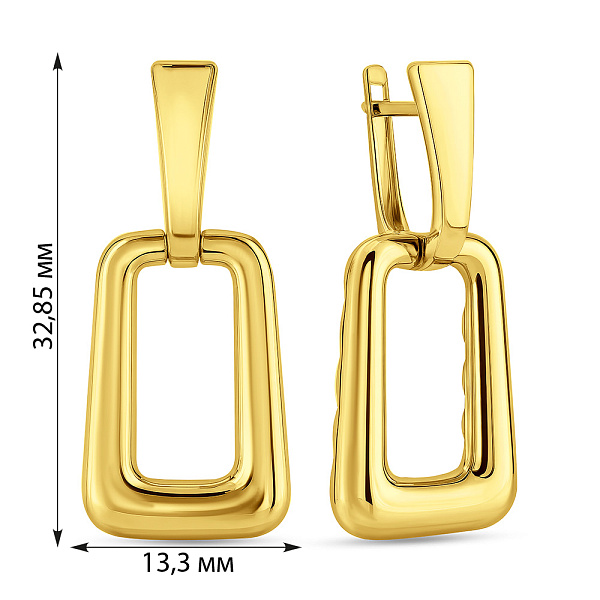 Серьги из желтого золота (арт. 111328ж) – изображение 4