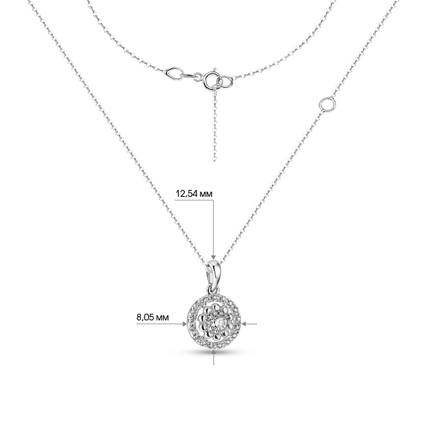 Золотое колье с бриллиантами (арт. Ц341123010б) – изображение 5