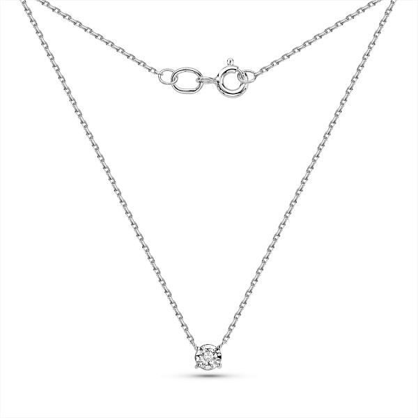 Золотое колье с бриллиантом (арт. Ц011694010б) – изображение 2