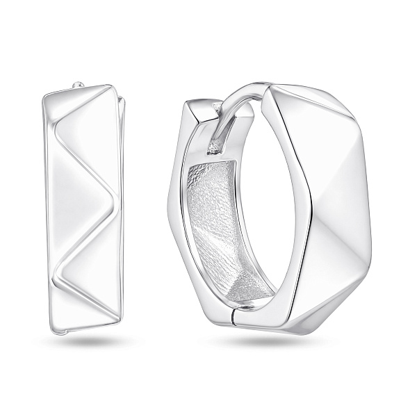 Серебряные серьги-кольца (арт. 7502/10206/15) – изображение 1