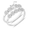 Двойное серебряное кольцо с фианитами (арт. 7501/8626) – изображение 4