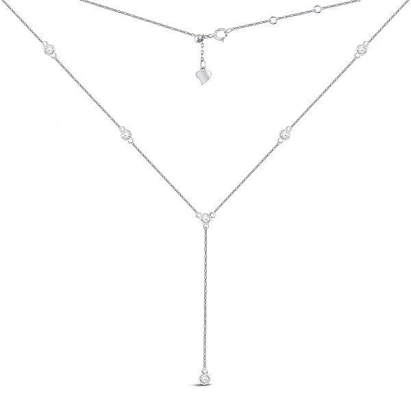 Серебряное колье с фианитами (арт. 7507/КЛ2Ф/824Ш-48) – изображение 2