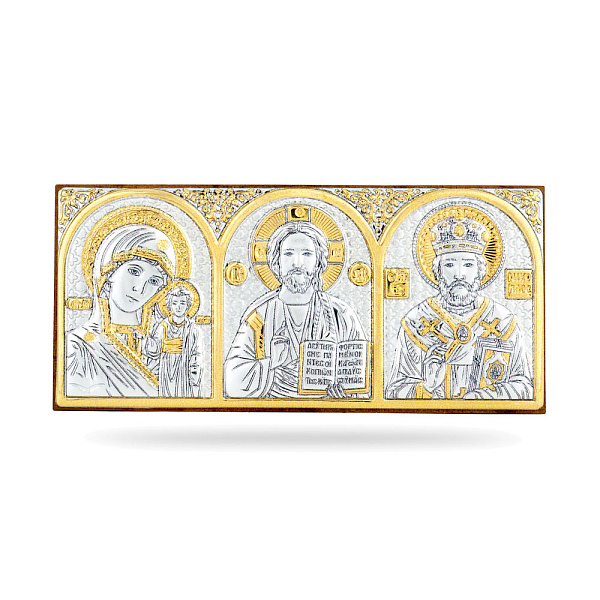 Ікона Триптих (46,8x101,1 мм) (арт. AР-2/G) – зображення 1