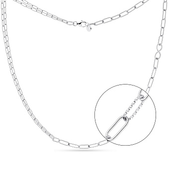 Фото Двойное колье-цепь Trendy Style из серебра (арт. 7507/1401)
