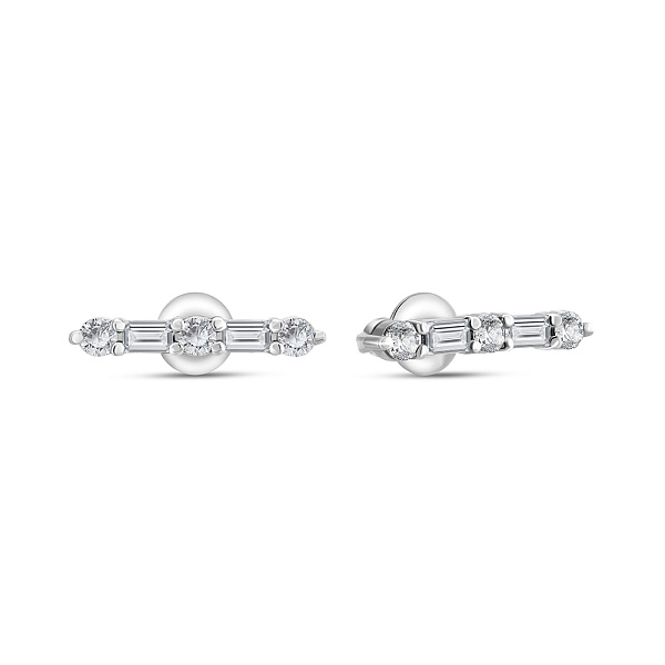 Серьги из белого золота с бриллиантами (арт. Т011809030б) – изображение 1