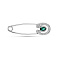 Серебряная булавка с фианитами (арт. 7511/Бр2ФИ/0009) – изображение 1