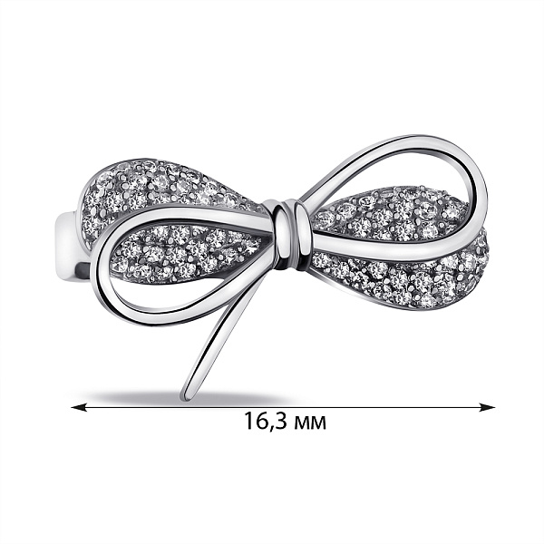 Брошь из серебра с фианитами (арт. 7505/197) – изображение 2