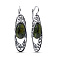 Серебряные серьги с змеевиком (арт. 7902/11500213к) – изображение 1