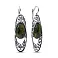 Серебряные серьги с змеевиком (арт. 7902/11500213к) – изображение 1