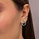 Одиночная серьга из белого золота с фианитом (арт. 110314бЯ) – изображение 2
