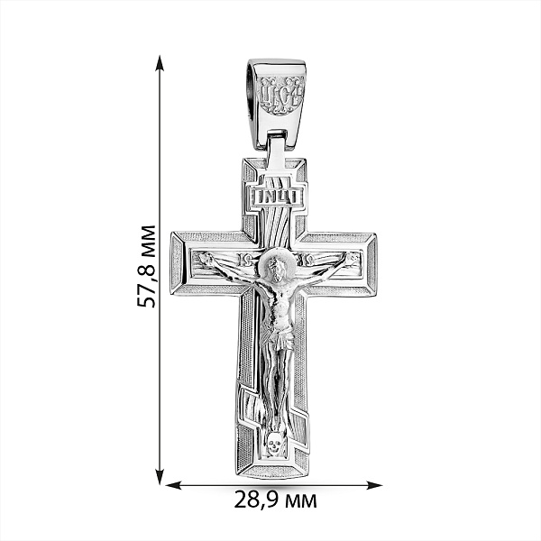 Серебряный нательный крестик  (арт. 7504/2-1349.0.2) – изображение 2