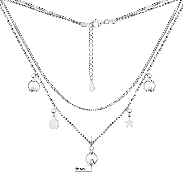 Серебряное колье с фианитами Trendy Style (арт. 7507/1922) – изображение 3