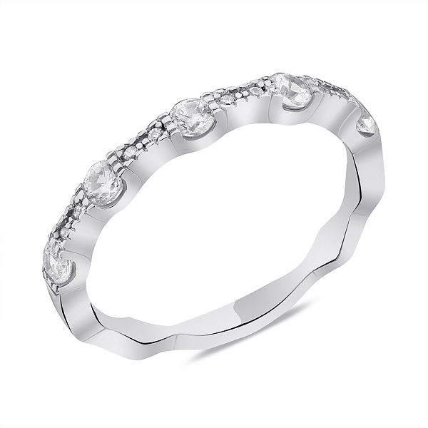 Серебряное кольцо с дорожкой из фианитов (арт. 7501/6109) – изображение 1