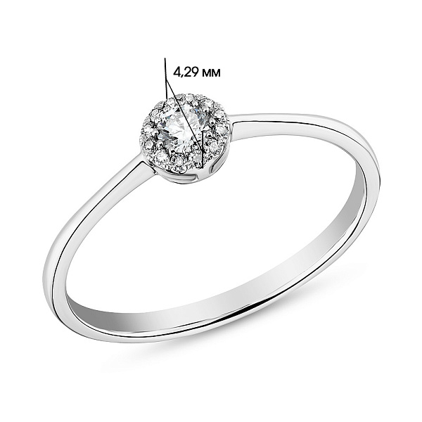 Золотое кольцо с бриллиантами (арт. К341220010б) – изображение 2