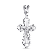 Фото Хрестик срібний без каміння (арт. 7504/2-0093.0.2)