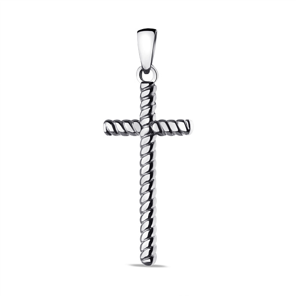 Серебряный крестик без камней (арт. 7503/3921) – изображение 1