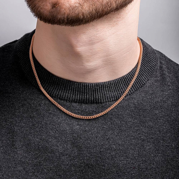 Цепь из красного золота плетения Питон (арт. Ц305611) – изображение 2
