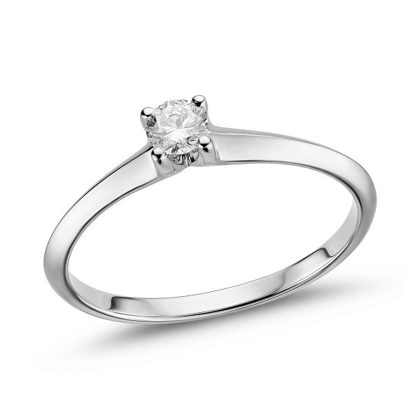 Помолвочное золотое кольцо с бриллиантом (арт. К341704020б) – изображение 1