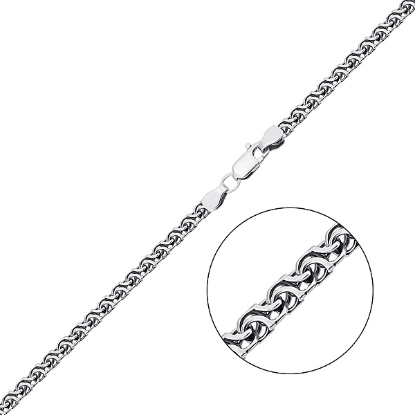 Серебряная цепочка Бисмарк круглый (арт. 03022634ч) – изображение 1