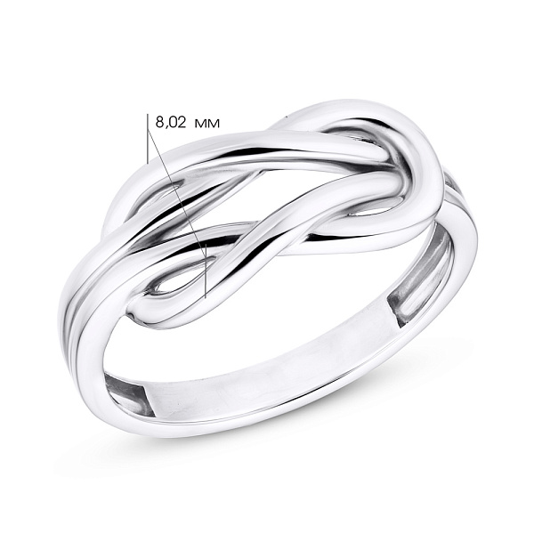Каблучка срібна без вставок (арт. 7501/1080р) – зображення 2