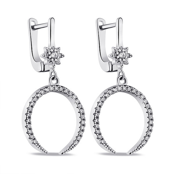 Серебряные серьги с подвесками (арт. 7502/С2Ф/1490) – изображение 1