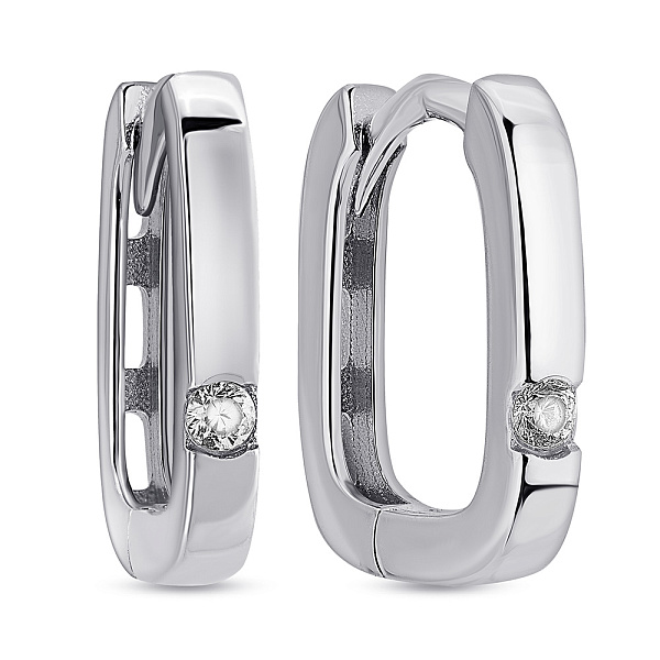 Серебряные серьги с фианитами (арт. 7502/9908/10) – изображение 1