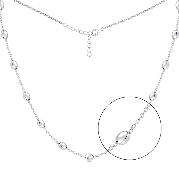 Серебряное массивное колье без камней (арт. 7507/2541) – изображение 1
