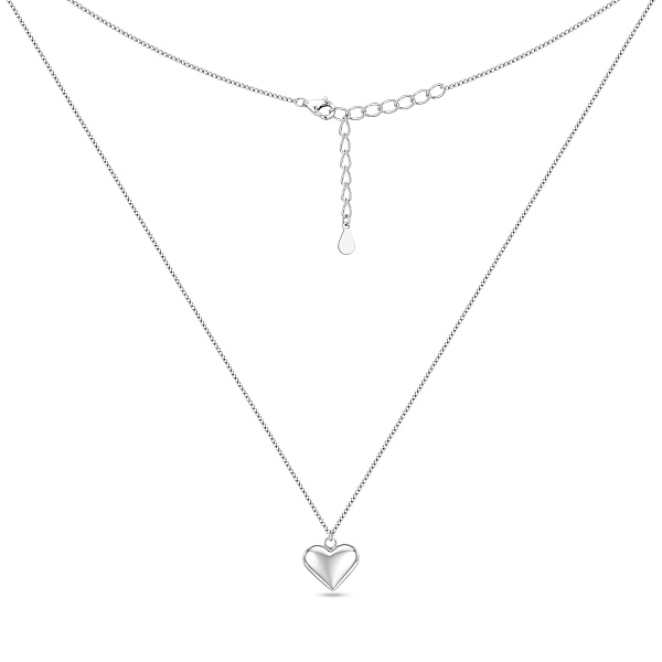 Серебряное колье с подвеской сердце (арт. 7507/2539) – изображение 2